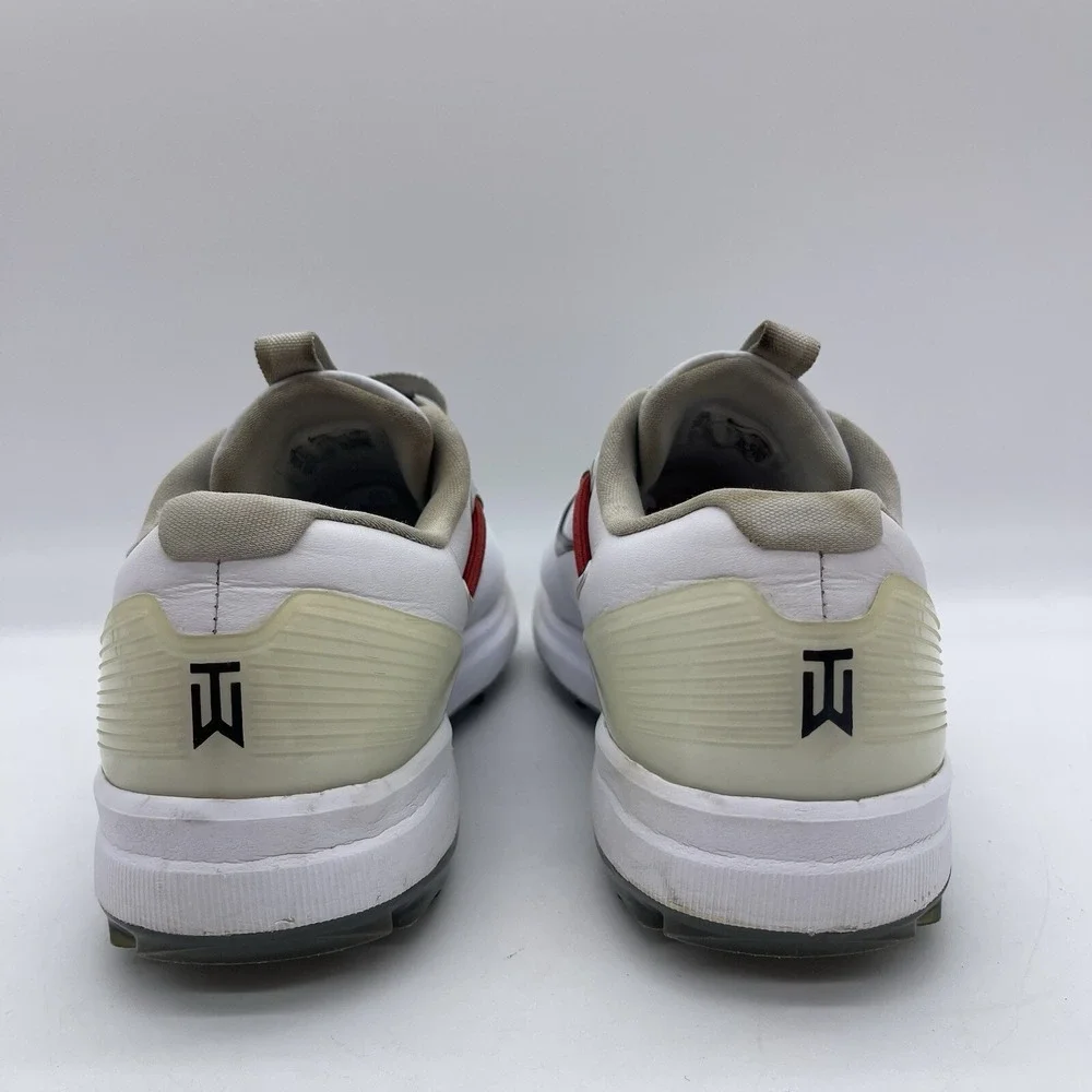 Nike Tiger Woods 71 Fast Fit Men's Size 9.5 Golf Shoes CD6300-100 White Sneakers
